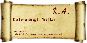 Kelecsényi Anita névjegykártya